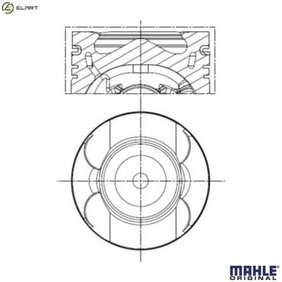 PISTON 001 PI 00133 001 FOR OM651.911/912/916/924/925/913/957/955/961/956 2.1L - Image 1 of 4