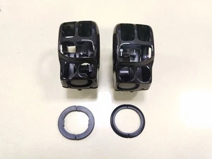 Gloss Black Aluminum Handlebar Control Switch Housings For Harley Ultra Limited - Picture 1 of 9