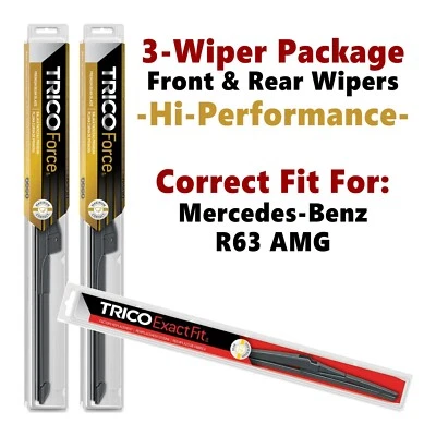 Wipers 3-pk Hi-Performance fits 2007 Mercedes-Benz R63 AMG 25280/210/12J Foto 1 de 4