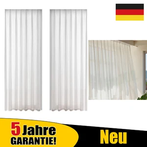 DE Topfinel Gardinen mit Ösen Vorhang Weiß Transparente Vorhänge Schlafzimmere' - Bild 1 von 12
