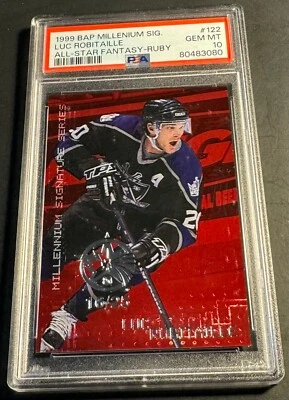 1999 LUC ROBITALLE BAP SIGNATURE SERIES ALL STAR FANTASY RUBY #122 PSA 10  16/25 - Image 1 of 2
