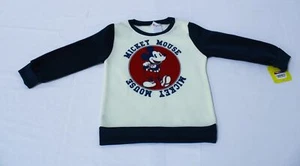 Disney Junior Unisex Kids L/S Mickey Mouse Sweatshirt MC9 White/Blue Size 4 - Picture 1 of 6