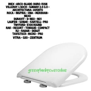 Soft Close Seat Replacement Imex Villeroy & Boch Roca Duravit Laufen Rak Vitra - Picture 1 of 3