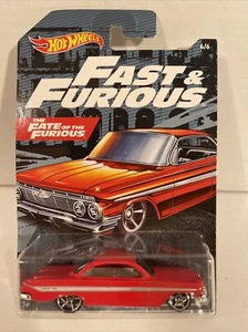 NEW Hot Wheels Fast & Furious The Fate Of The Furious ‘61 Chevrolet Impala Red - Picture 1 of 2