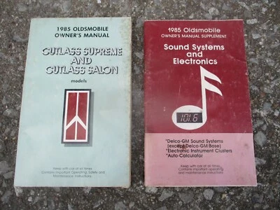 1985 Cutlass Supreme Owner's Manual - Image 1 of 3