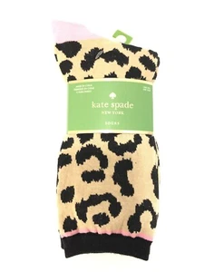Kate Spade New York 3 Par Calcetines Negro / Cheetah / Rosa / Spade / Zapato Talla 4-10 - Imagen 1 de 3