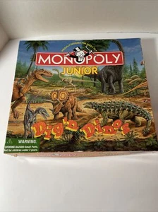 Vintage - Monopoly Jr "Dig'n Dinos" Game by Parker Brothers - 1998 Ed - Complete - Picture 1 of 9