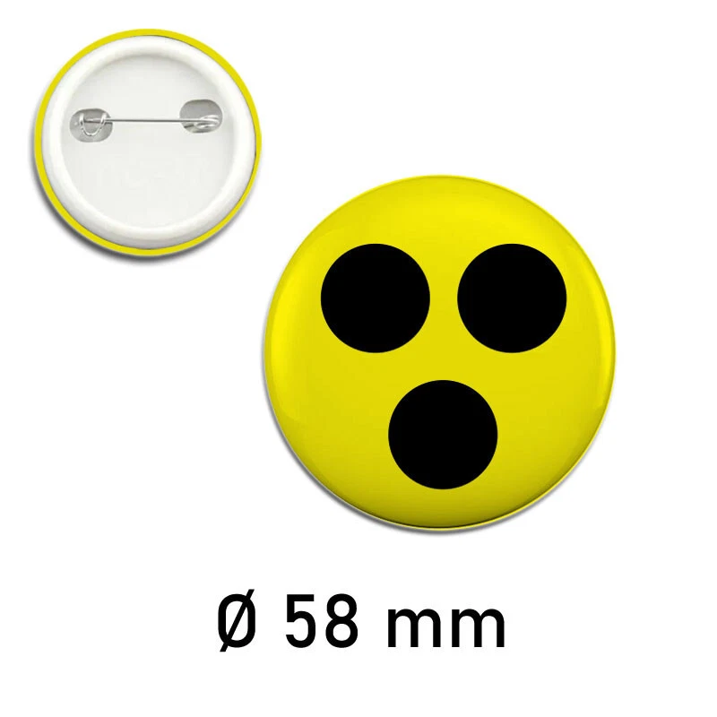 Blindenplakette, Blindenabzeichen, Blindenbutton mit Anstecknadel 58mm Badge Pin - Bild 1 von 1