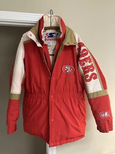 San Francisco 49ers STARTER Duck Down Insulated Parka XL RARE Vintage 80s 90s - Picture 1 of 17