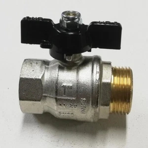 Enolgas valvola sfera saracinesca 3/4" MF leva corta nera - Foto 1 di 2