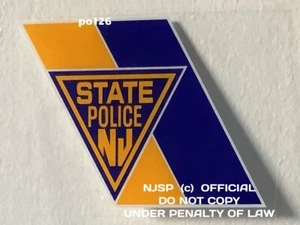 NJ NEW JERSEY STATE POLICE Inside Window Decal Sticker NJSP NJS - Picture 1 of 2