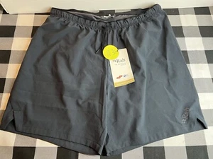 NWT Rab Talus 2 in 1 Running Shorts Men's Size Medium Black With Drawstrings - Picture 1 of 11