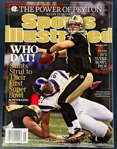 2010 NEWSSTAND SPORTS ILLUSTRATED MAGAZINE DREW BREES WHO DAT SAINTS NO LABEL - Picture 1 of 2