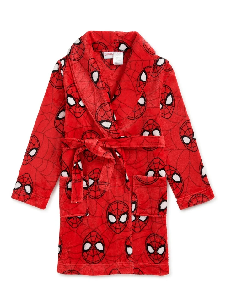 Халат для ванны Marvel Spider-Man пижама для мальчика размер 4/5 6/7 8  - Изображение 1 из 1