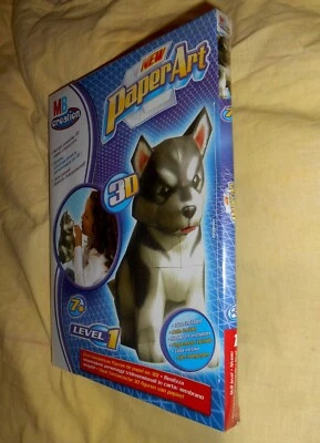 Milton Bradley 3D Paper Art Husky Dog New Sealed 2005 box a bit smushed on sides - Image 1 of 4