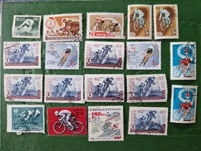 Post Stamp Set Bicycle bicylle Sport Set  - Image 1 of 4