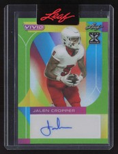 Jalen Cropper 2023 Leaf Vivid Auto Green Prismatic Proof 1/1
