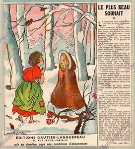 LE PLUS BEAU SOUHAIT SOLHAC EDITH FOLLET 3 PAGES 1948 THE NICEST WISH - Foto 1 di 3