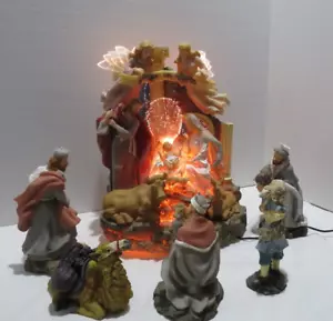 VTG QVC FIBER OPTIC NATIVITY SET 6 PC SET - Picture 1 of 14