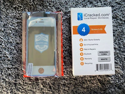 iCracked Iphone 4 Verizon/CDMA Front Replacement Screen/LCD (White) - Image 1 of 2