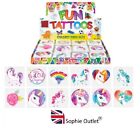 12 x UNICORN TEMPORARY TATTOOS Pony Stocking Kids Party Bag Filler HBT51384 UK