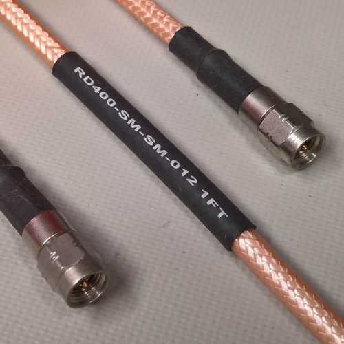 HQ SMA MALE SILVER M17/128-RG400 Coaxial RF Amphenol Connector Harbour Cable USA