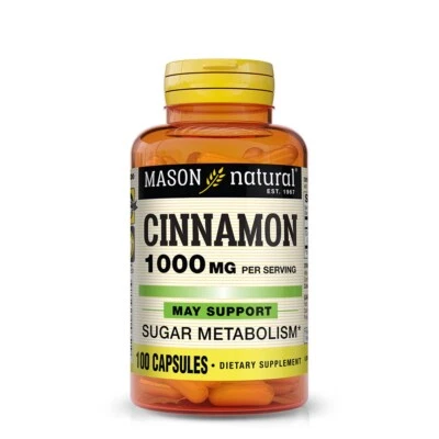 100 Cápsulas Canela 1000 mg / 2 Cápsulas Apoyo Metabolismo del Azúcar Salud del Corazón Foto 1 de 3