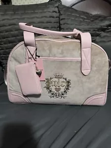 NWT Juicy Couture Juicy Beige And Pink Heritage Weekender Duffle Bag - Picture 1 of 4