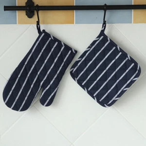 3 Stück Topflappen Pad Mitt Handschuhe Set Hitzebeständige Fäustlinge Küche Ofen Set - Bild 1 von 14