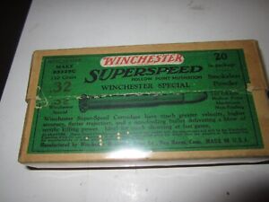 Vintage Winchester 32 WINCHESTER SPECIAL 2 PIECE Empty Ammo Box NICE