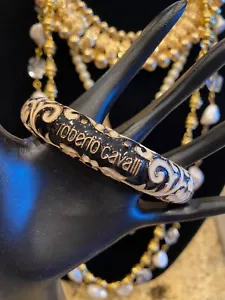 ROBERTO CAVALLI ROSE GOLD BANGLE BRACELET - Picture 1 of 5