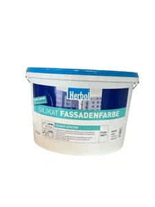 (4,20€/L) Herbol Silikat Fassadenfarbe Außen matt DU3 11,875L - Bild 1 von 1