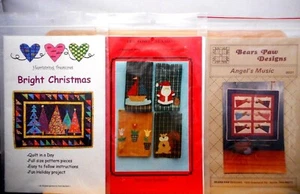 3 Muster helle Weihnachtsdecke-Engel Musik Quilt-Geschirrtuch Jahreszeiten NEU #72 - Bild 1 von 8