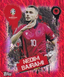 Autocollant Topps UEFA Euro 2024 édition suisse ALB 3 Nedim Bajrami artiste Holo Foil - Photo 1/1