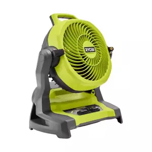 NEW Ryobi 18V Cordless 7-1/2in Bucket Top Misting Quiet Versatile Fan TOOL ONLY - Picture 1 of 6