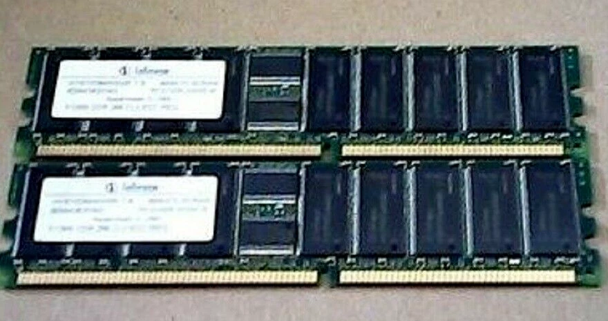 Lote de 4 memorias de servidor Infineon HYS72D64500GR-7-B DDR 512MB PC-2100 ECC 266Mhz Foto 1 de 1