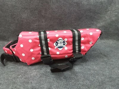 Paws Aboard Dog Puppy fashion reflective life vest w/ handle leash hook XS Pink - Image 1 of 4