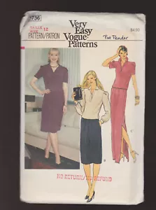 VOGUE PATTERN 7736 top skirt Sz 12 VINTAGE uncut unused - Picture 1 of 2