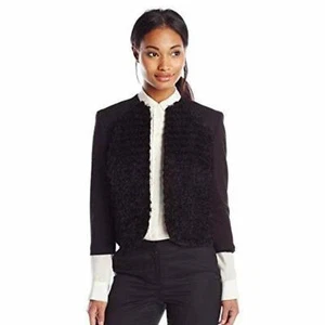 NWT Nine West Women's Eyelash Ponte Flyaway Jacket 16 - Picture 1 of 13