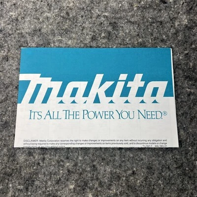 MAKITA Power Tools Sales Brochure MA-380-92 Poster 16-1/2x23-1/4 - Image 1 of 4