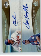 2005 REFLECTIONS DUAL SIGNATURES BASEBALL ASSORTED SINGLES U-PICK