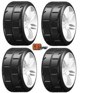 GFK 1:5 TC W02 REVO Neu P1 extraweiche montierte Reifen weißes Rad (4) GWH02-P1 - Bild 1 von 1