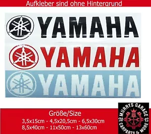 2x Yamaha Motorrad Auto Logo Aufkleber Aufkleber Sticker Autocollat Étiquette - Bild 1 von 52