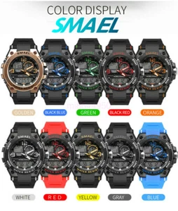 SMAEL Men's Gold Digital Watch Fashion Sport Wristwatch Shockproof Watches Gifts - Picture 1 of 19