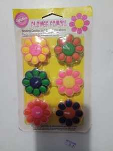 Wilton Flower Power Floating Candles/Cake Decorations New - Picture 1 of 3