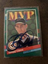 Gregg Olson - Baltimore Orioles 1990 Leaf AUTOGRAPHED