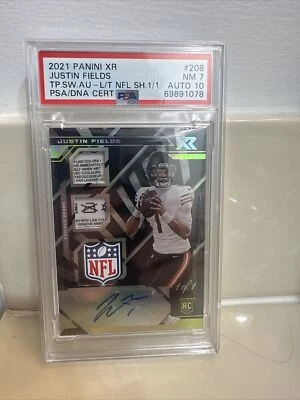 Justin Fields rc psa 1/1 patch auto - Image 1 of 2