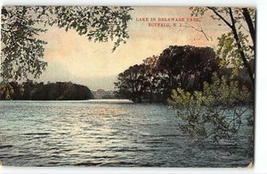 Buffalo, New York - LAGO NEL PARCO DEL DELAWARE - 1907 Cartolina - Foto 1 di 2