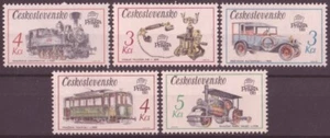 F-EX47008 CHECOSLOVAQUIA 1988 TREN FERROVIARIO FERROCARRILES AUTOAUTOMÓVIL COCHE. - Imagen 1 de 1