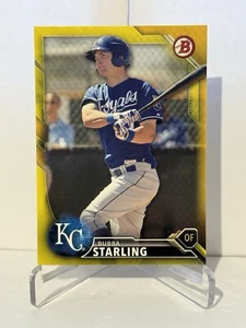 2016 BOWMAN PROSPECTS BUBBA STARLING #BP138 ROYALS - YELLOW PARALLEL - Picture 1 of 2